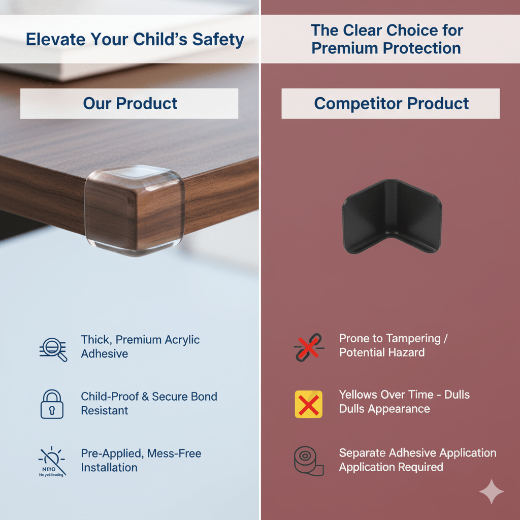 Baby Safety Silicone Furniture Corner Protector - Bitora