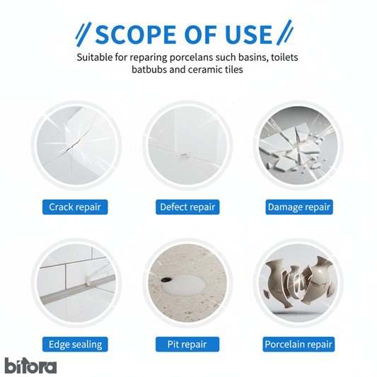 Ceramic Repair Compound – Tile, Tub & Floor Fix - Bitora