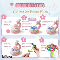 Fabric Flower Bouquets Toys, DIY Craft Kits Toys for Kids - Bitora