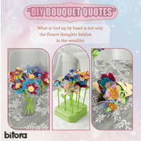 Fabric Flower Bouquets Toys, DIY Craft Kits Toys for Kids - Bitora