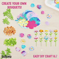 Fabric Flower Bouquets Toys, DIY Craft Kits Toys for Kids - Bitora