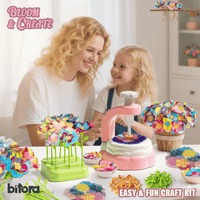 Fabric Flower Bouquets Toys, DIY Craft Kits Toys for Kids - Bitora