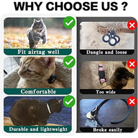 Reflective Cat Collar with Apple AirTag Holder 0.4 Inches - Bitora