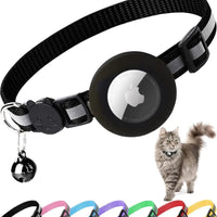 Reflective Cat Collar with Apple AirTag Holder 0.4 Inches - Bitora