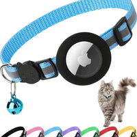 Reflective Cat Collar with Apple AirTag Holder 0.4 Inches - Bitora