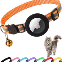 Reflective Cat Collar with Apple AirTag Holder 0.4 Inches - Bitora