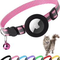 Reflective Cat Collar with Apple AirTag Holder 0.4 Inches - Bitora