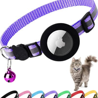 Reflective Cat Collar with Apple AirTag Holder 0.4 Inches - Bitora