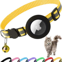 Reflective Cat Collar with Apple AirTag Holder 0.4 Inches - Bitora