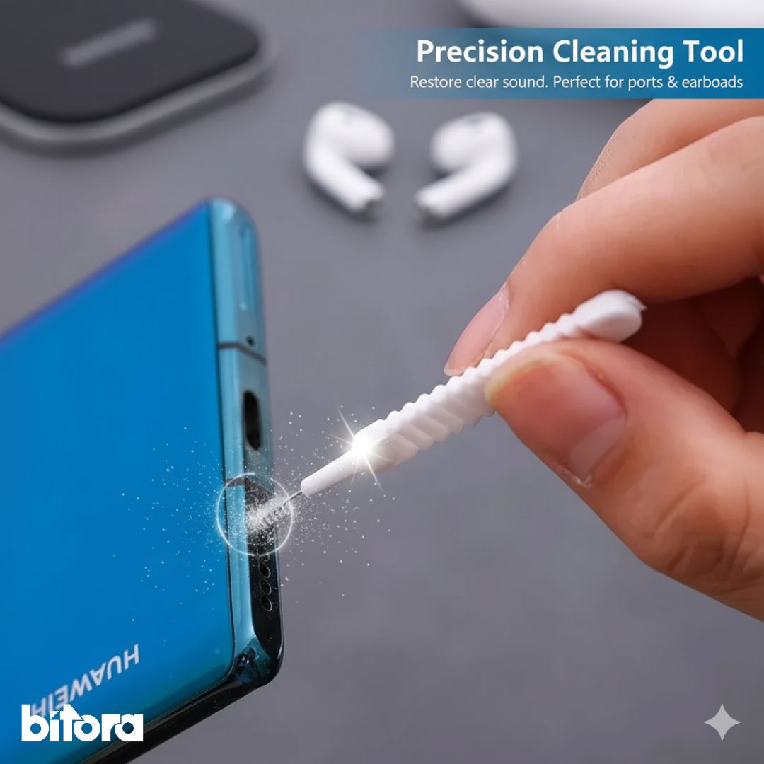 Shower & Phone Hole Cleaning Brush Kit (10pcs) - Bitora