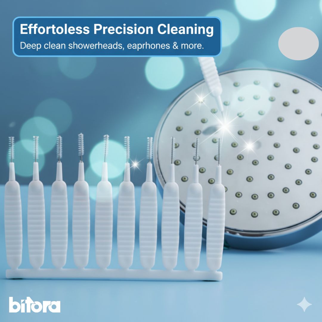 Shower & Phone Hole Cleaning Brush Kit (10pcs) - Bitora
