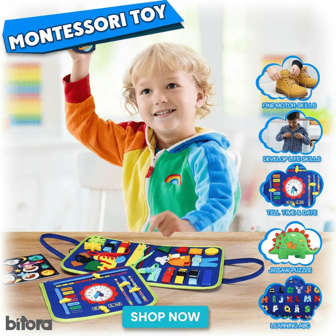 Toddla™ Montessori Busy Board - Bitora