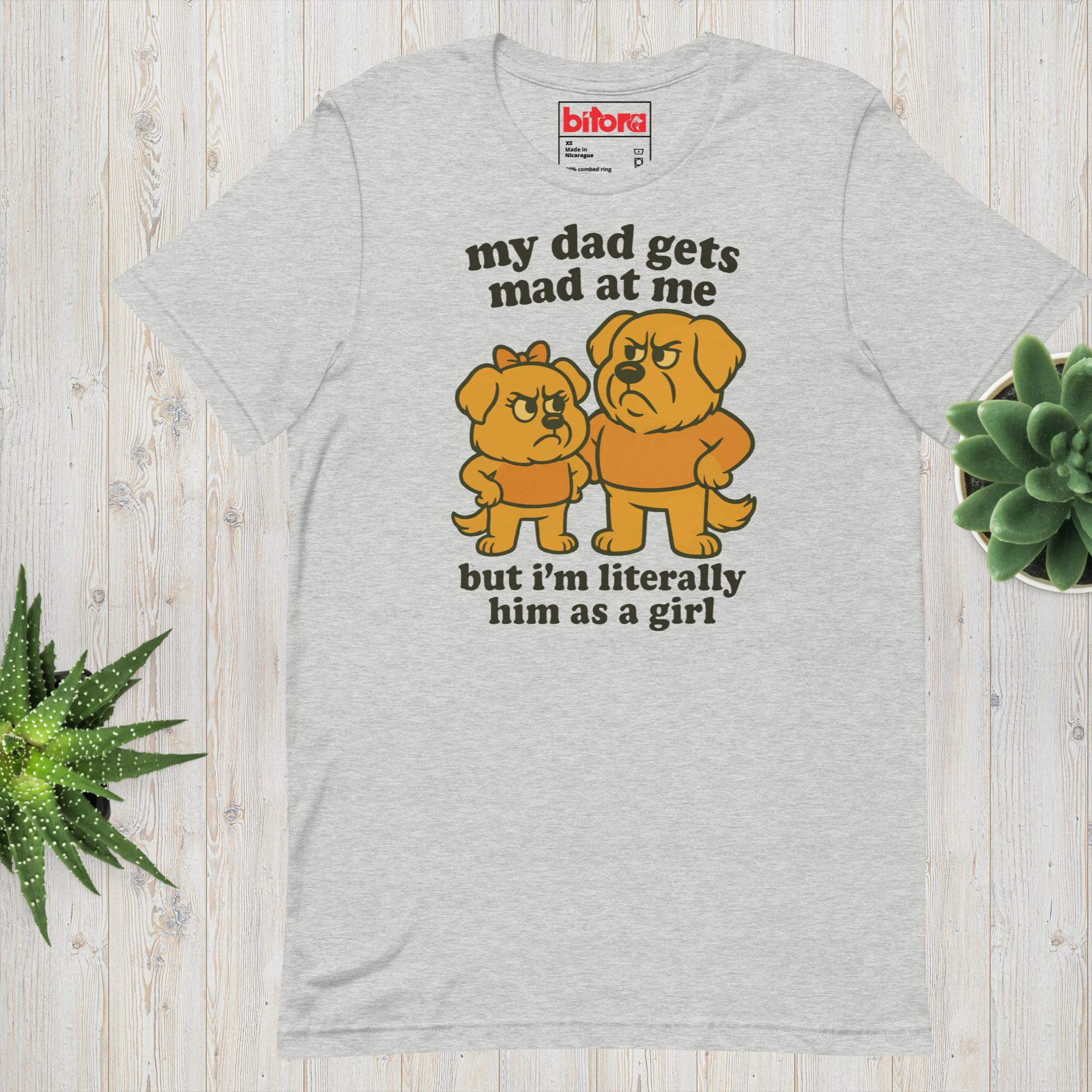 Golden Retriever gift tee featuring humorous dad quote