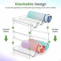 Water Bottle Organizer – 2 Pack Rack System - Bitora