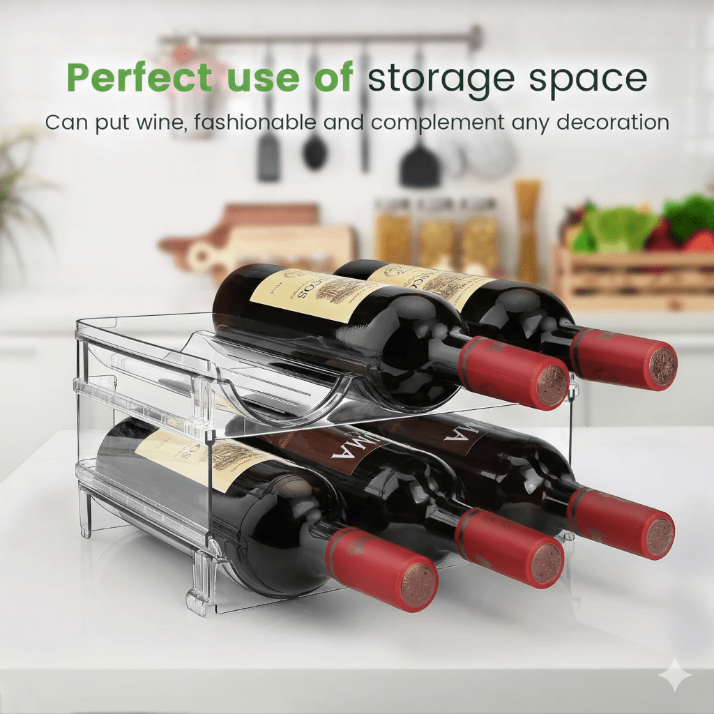 Water Bottle Organizer – 2 Pack Rack System - Bitora